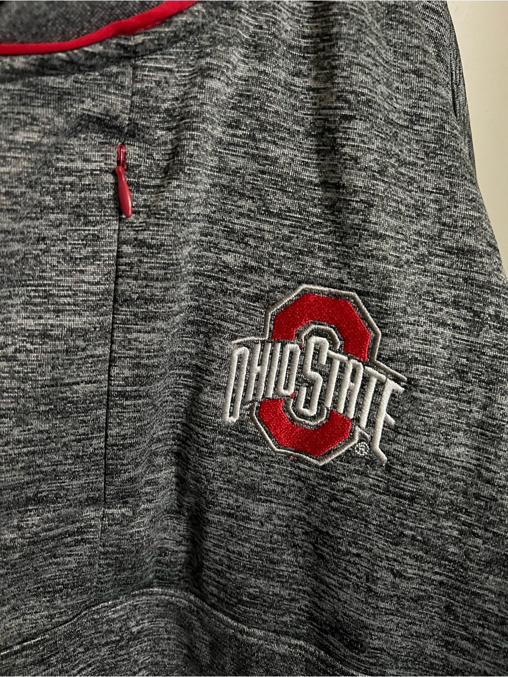 PROFILE VARSITY Classic Ohio State Buckeyes Full Zip Jacket Grey Red Men's 4XL - Picture 2 of 4